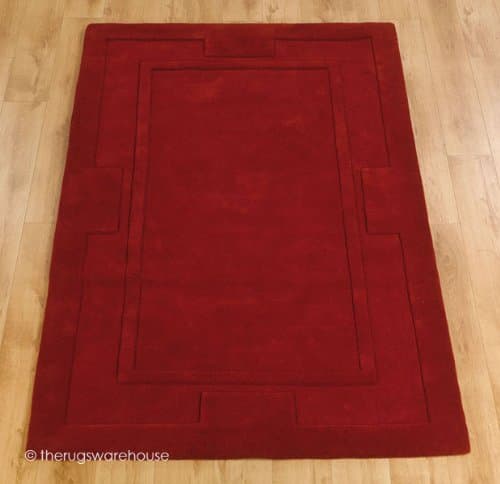 The Rugs Warehouse Handmade Sierra Apollo Red 100% Wool Rug 75x150cm (2'5''x5')