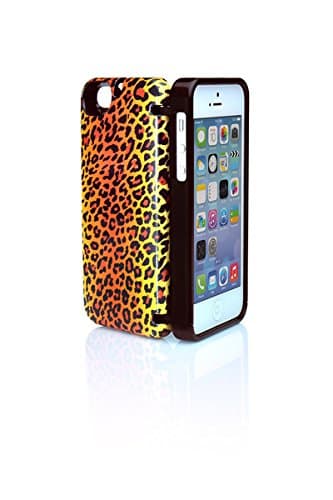 all in case - iPhone 5/5s Wallet Case - Card Holder - With Mirror and Attachable Strap - Leopard