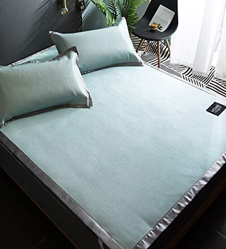 CreFutre Ice Silk Cooling Bed pad Summer Mattress Topper for Summer Folding Three-Piece