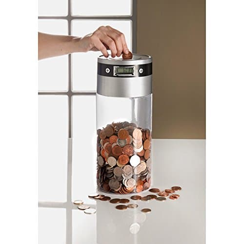 A BRAND NEW SUPERSIZED DIGITAL COIN BANK WITH CLEAR DIGITAL DISPLAY