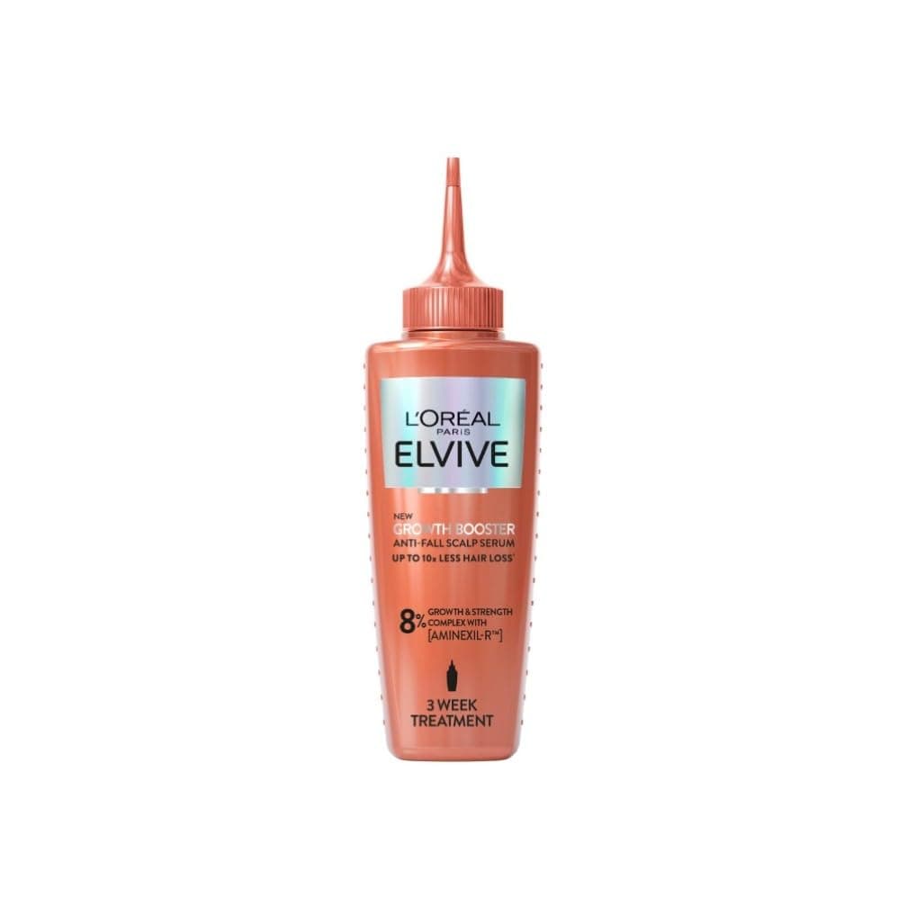 Elvive Growth Booster Scalp Serum, Anti Hair Loss Scalp Treatment, with Aminexil, Nianimacide and Ginger Extract, Reduces Hair Loss, 102ml