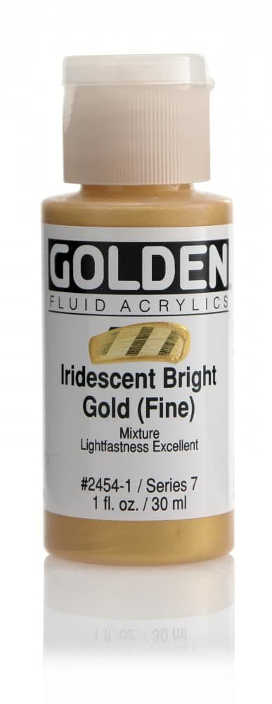 Fluid Acrylic Paint 1 Ounce-Iridescent Bright Gold