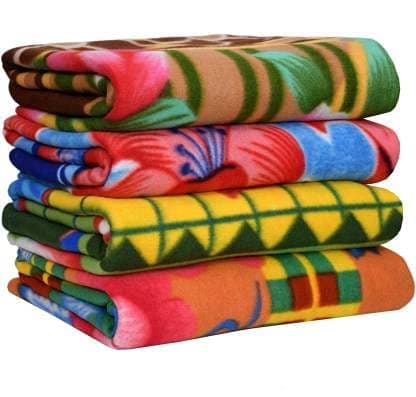 Printed Polar Blanket (Multi Color) Pack of 1, Wool, lightweight| TC - 400