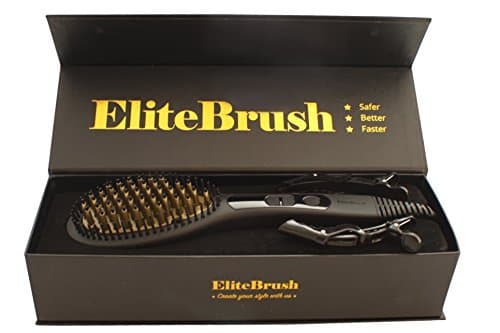 EliteBrush ® Elite Brush Hair Straightener Ceramic Anti Static Styling Brush