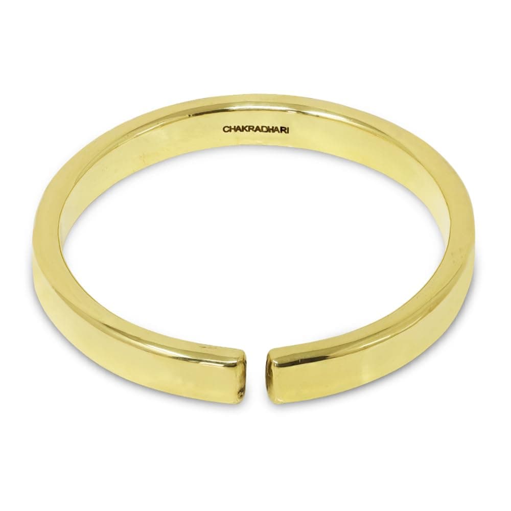 Pure Brass (Peetal) Flat Bangle for Men | Astrological & Healing Benefits | Strength, Confidence & Energy | Handmade in India