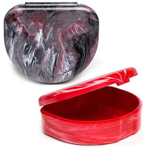 Elegancia Orthodontic Retainer Case 2pk Designer Marble Colors (Designer Out of Orbit)