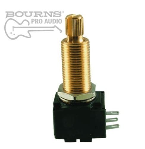 Bourns Model 95 Premium Guitar Potentiometer, 500K Linear, Knurled Split Shaft, Long Bushing