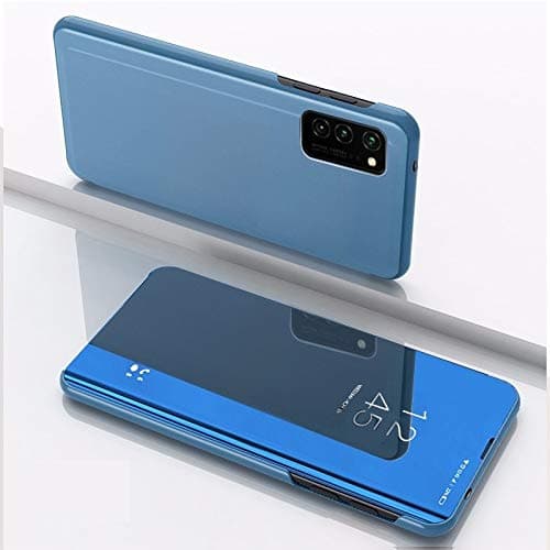 GGQQ YDYX AYS For Huawei P40 Pro Plated Mirror Horizontal Flip Leather Case with Holder(Black) (Color : Blue)