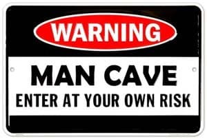 Hangtime Man Cave Enter At Your Own Risk Metal Door Sign