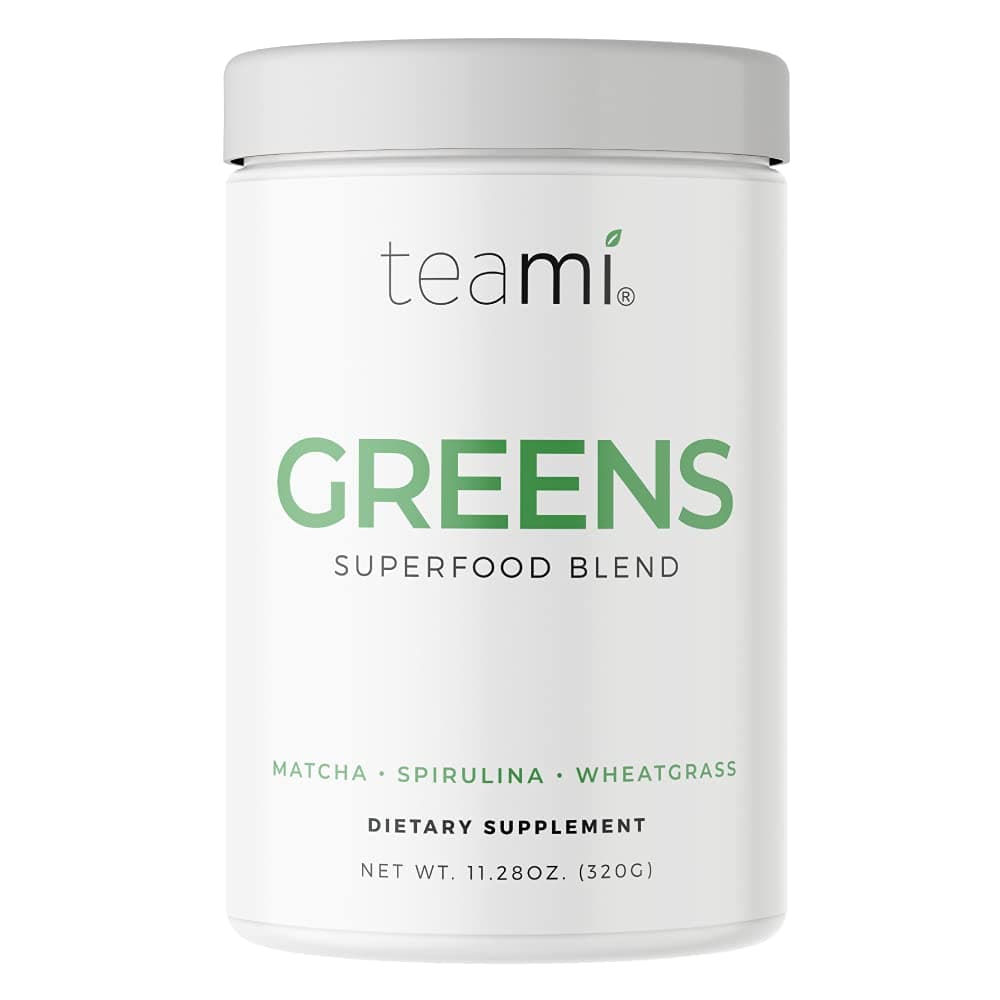 Teami Greens Superfood Blend (320g) Matcha Spirulina Wheatgrass Dietary Supplement Superfoods