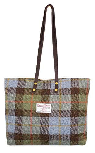 Harris Tweed Ladies Runner Bag - FREE STANDARD SHIPPING - Hunting MacLeod Green Plaid Design Hand Made in Scotland