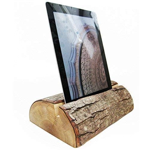 Natural Tree Wood Tablet & iPad Nightstand Holder