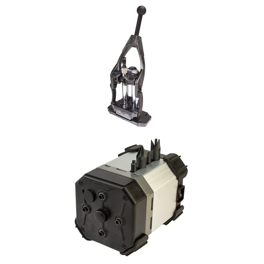 M-Press Coaxial Reloading Press and Die Blocks with Platinum Series Case Prep Center