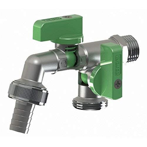 BFG Outside Tap with 1/2" BSP Inlet and Dual 3/4" BSP Lockable Outlets, Garden Hose Connectors - Includes 15mm Garden Hose Connector, Ideal Garden Tap for Water Irrigation