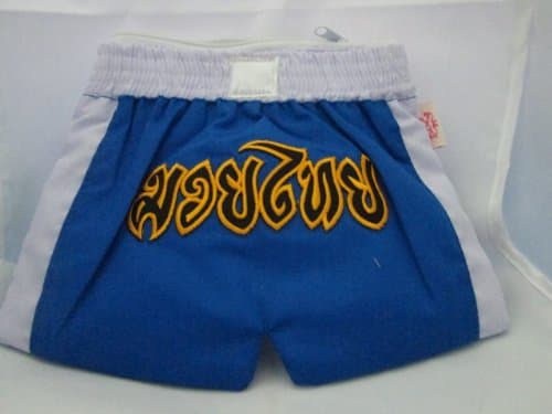 Muay Thai Thai Boxing Purse MMA Blue DIY Applique Embroidered