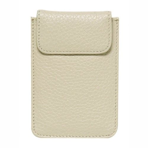 World of Journals Nappa Leather Card Case, 2.875 x 4.5-Inches, Bisque (35853)