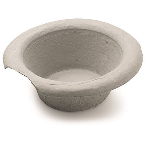 25 Disposable Cardboard Pulp Commode Pans Hospital Style 1.7L Capacity