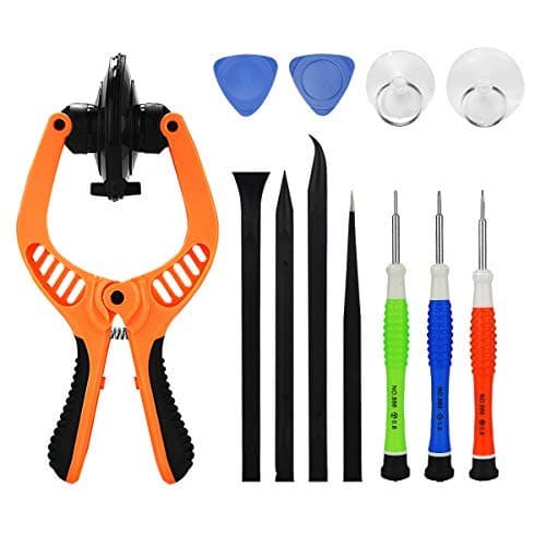 BOENFU Mobile Phone Suction Cup Tool LCD Opening Pliers, 12 in 1 Screen Removal Tool, Opening Touch Screen Shell for Cellphone, iphone, ipad, iMac and More