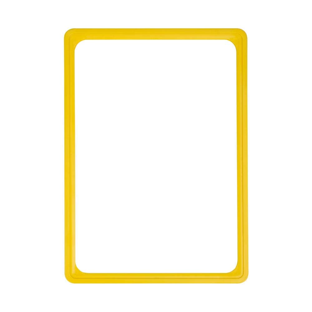 VKF Renzel Acrylic Mirror With Coloured Shatterproof Frame & Fixings A3 for Kids Bedrooms (Yellow)