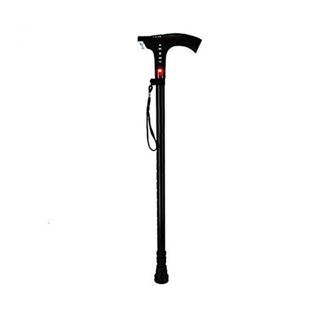 Dr Care Adjustable Walking Stick with LED Flash Light & Smart FM Radio for Old People