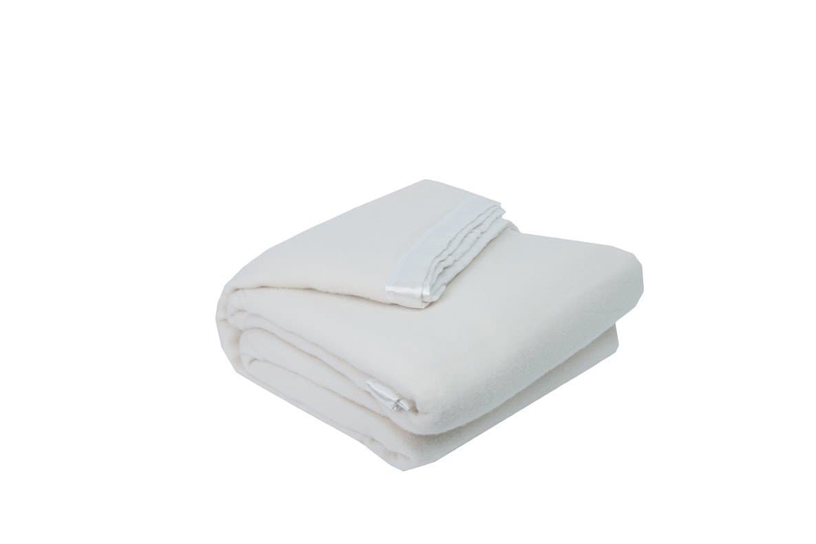 Merino Wool Blanket in Ivory Colour in Twin Size, 66" x 90"