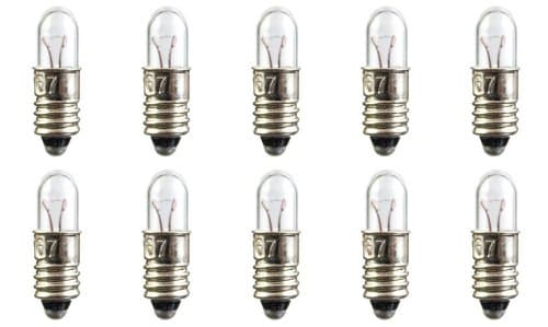 CEC Industries #1769 Bulbs, 2.5 V, 0.5 W, E5 Base, T-1.75 shape (Box of 10)