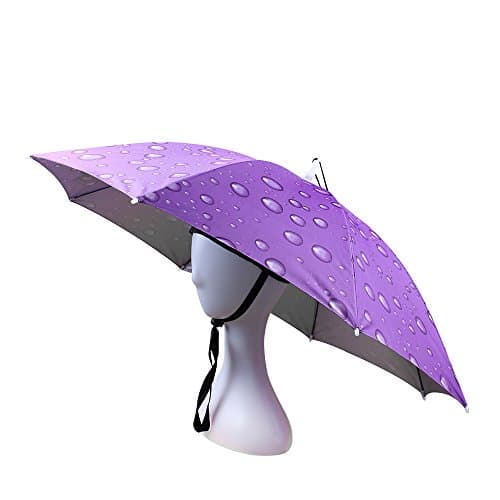 JANGANNSA Fishing Umbrella Hat Folding Sun Rain Cap Adjustable Multifunction Outdoor Headwear