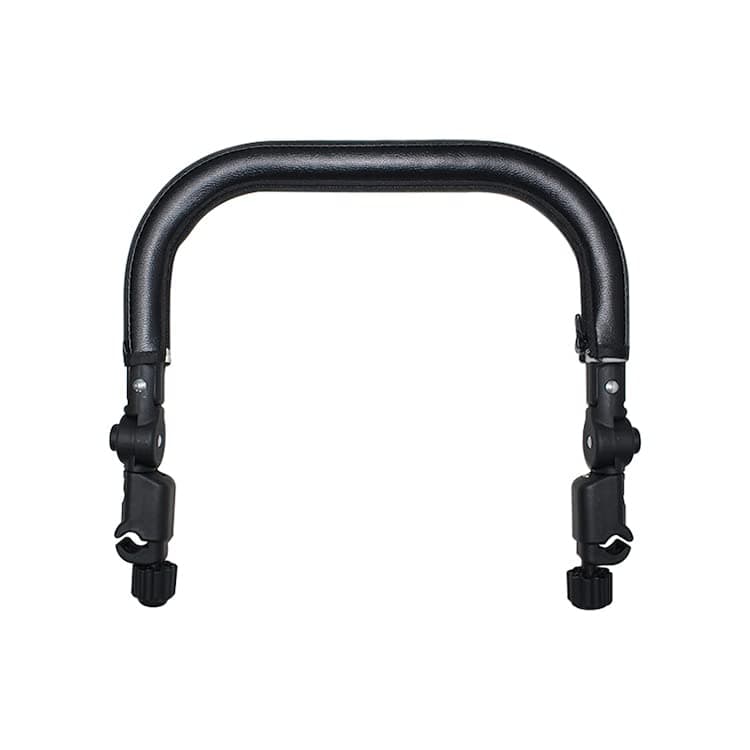 Universal Baby Stroller Bumper Bar, Armrest Handle Crossbar, Black PU Leather