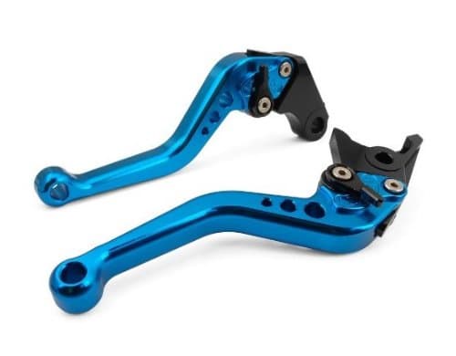 A pair of Short Billet Aluminum Clutch & Brake Levers Motorcycle Set Blue for Yamaha YZF R6 2005 2006 2007 2008 2009 2010 2011 2012 (Y-688/R-104)