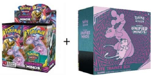 Pok emon: Sun & Moon Series 11 Minds, Unified Booster Box + Elite Trainer!