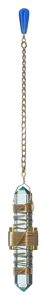 Crystal Wand Healing Tool - Etheric Weaver® Pendant with Magnets & Goldfill Copper Wire - 3 1/2"