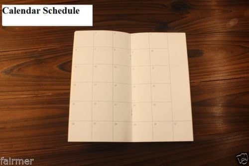 2 Pack - 6X4 Pocket Size Paper Refill for Traveler's Notebook Journal Diary (Calendar)