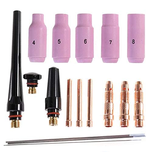 17pcs welder TIG welding torch Collet Body nozzle kit Tungsten electrode for wp-17/18/26 TIG welding torch