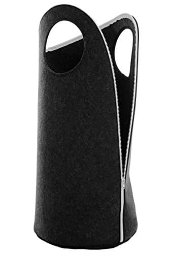 WALKKI - laundry bag, toy bag, laundry basket, laundry collector, storage, felt, dark gray