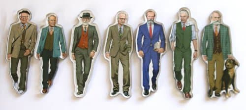 Set of 7 Famous Male Psychologist Magnets