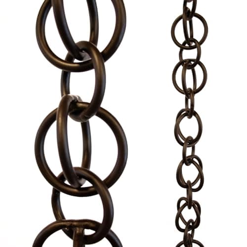 Nutshell Stores Double Loops Rain Chain - Bronze - 9 Feet