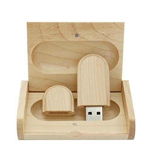 Maple Wood USB Flash Drive with Wooden Box U Disk Memory Stick Pen Drive (2.0/32GB)