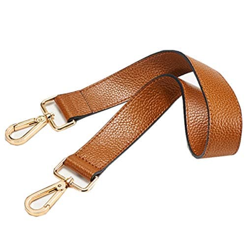 HOUTBY Replacement Purse Strap Leather for Shoulder Handbags Bag Buckles DIY 24.80" (Brown)