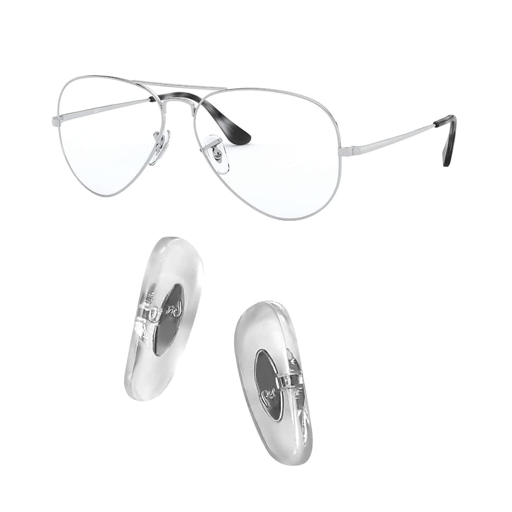Replacement for Nose Pads Ray Ban Aviator RB3025 3026 Sunglasses Repair Kits (2 Clear)
