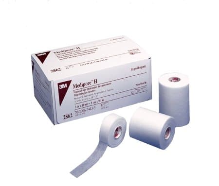 3m 2862 Medipore H Soft Cloth Surgical Tape 2" x 10 Yards - 2 Rolls