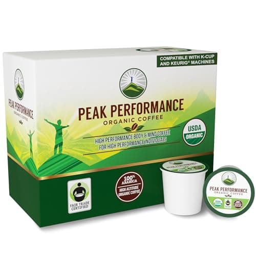 USDA Organic Coffee Pods. Compatible With K-CUP And Keurig Machines. High Altitude USDA Organic Coffee. Fair Trade Low Acid Beans Medium Roast Single Serve 96 Count Recyclable Cups For High Performers