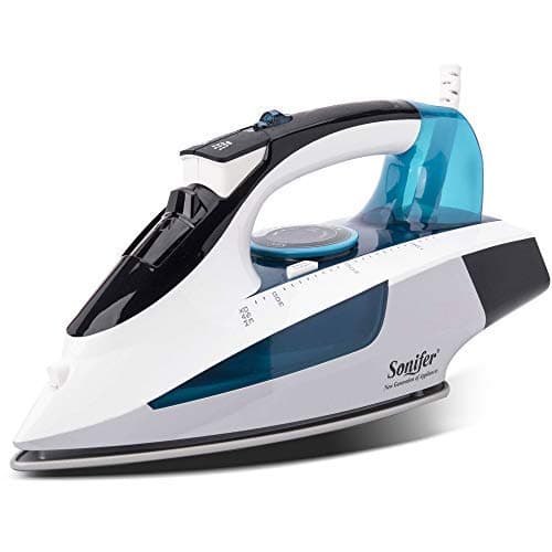 2400W Steam Iron 250g Steam Boost Vertical Steam Double Ceramic Soleplate with 350ml Water Tank,Temperature Control