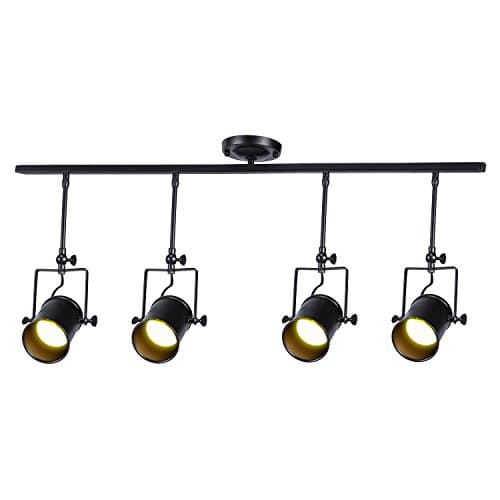 Frideko Vintage Ceiling Spotlight, Retro Industrial Ceiling Spot with 4 Sockets for Cafe Bar Dining Room Restaurant
