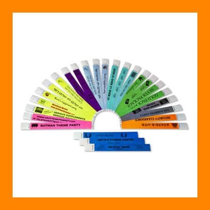PERSONALISE & CUSTOMISE with YOUR OWN LOGO & TEXT - 500 Pack - Secure Anti-Rip Waterproof Tyvek Wristbands for Pubs Parties Clubs, Festivals Events Decoration. Premium Quality Security Labels - 19mm - 3/4" Inch - Fast Ship UK