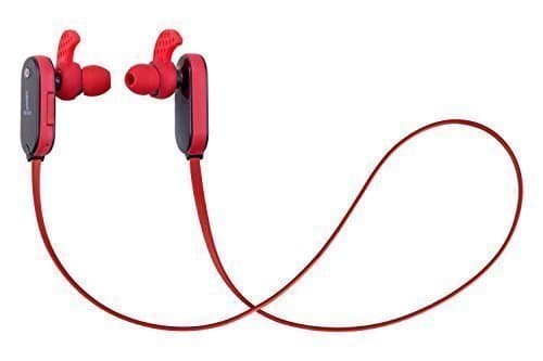 Neojdx Wingz - Sweat Proof & Water Proof Bluetooth Headphones - Wireless Earbuds for Working Out, Running, Gym - Black/Red