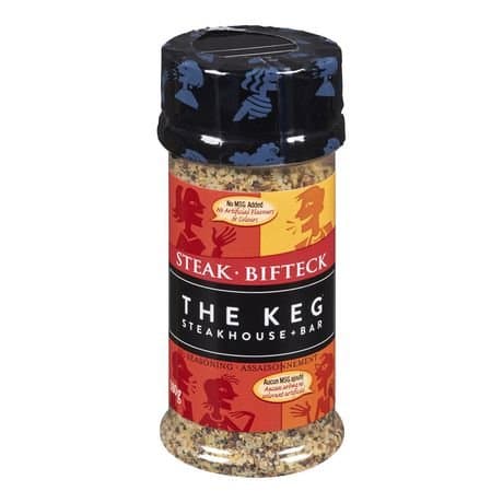 The Keg Steakhouse Steak Seasoning Gluten Free No MSG Added - 180g {Imported from Canada}