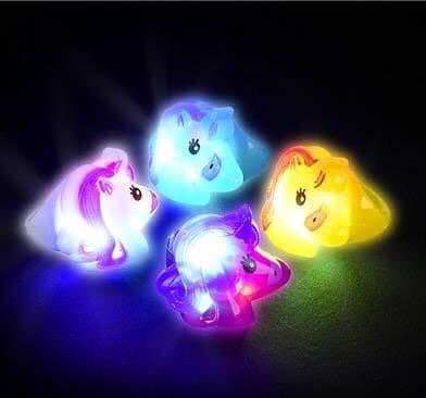MassCo Set of 24 1” Light Up Unicorn Rings