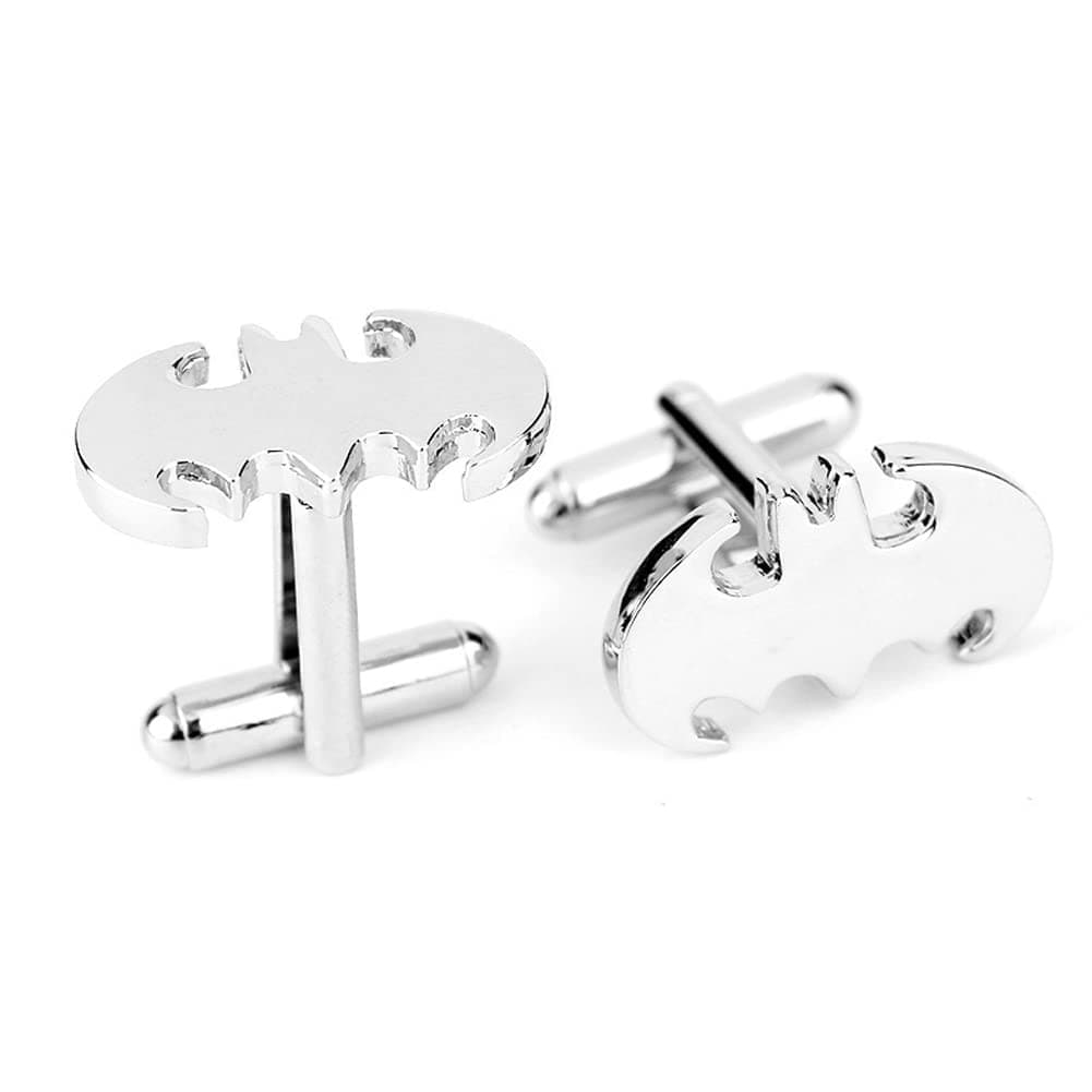 Super Hero Collection Silver Bat Cufflinks Men’s Classic Formal Occasions Cufflink