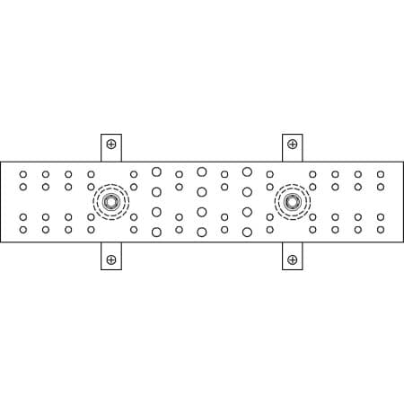 Harger - GBI14420TMGB - Harger Lightning & Grounding GBI14420TMGB Main Grounding Busbar, TMGB Lettering, 1/4 H x 4 W x 20 L, Copper