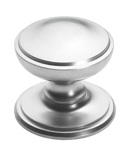 House of Brass Solid Heavy Cast Satin Chrome Victorian Centre Door Knob (Fixed Knob)
